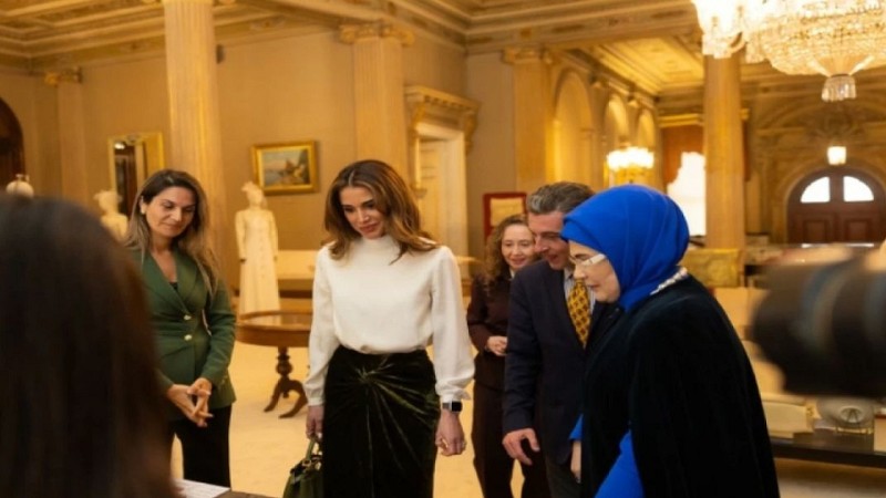 الملكة رانيا العبدالله تلتقي السيدة الأولى لتركيا أمينة أردوغان في إسطنبول